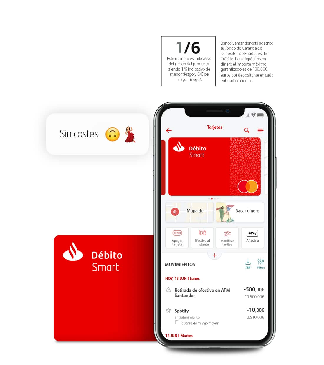 Gestiona tu cuenta joven sin comisiones desde la aplicación móvil de Banco Santander